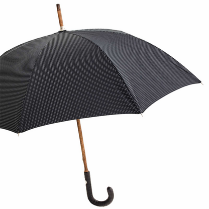 Luxury Leather Umbrella – Handmade Italian Rain Umbrella with Ostrich Handle