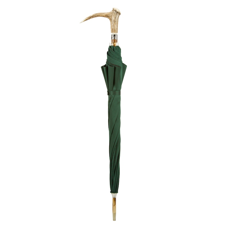 Deer Antler Umbrella – Handmade Italian Wooden Shaft With Water Repellent Canopy
