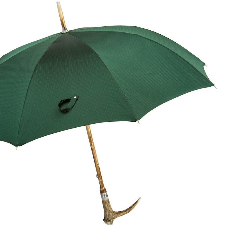 Deer Antler Umbrella – Handmade Italian Wooden Shaft With Water Repellent Canopy