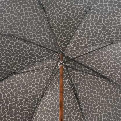 Braided Leather Umbrella – Handmade Italian Rain Umbrella With Water Repellent Canopy