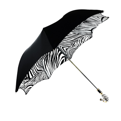Luxury Umbrella – Hand-Painted Double Canopy With Gold-Plated Handle, Italian Handmade