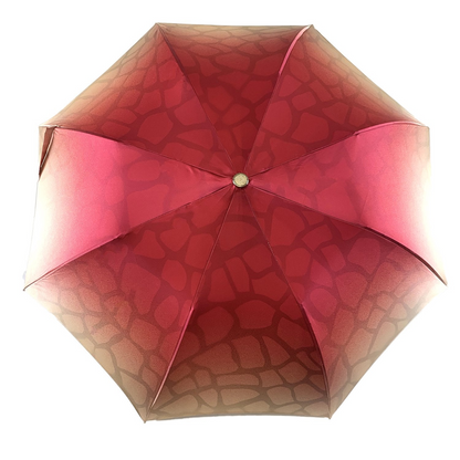 Double Canopy Umbrella – Luxury Women's Rain Umbrella with Magenta Crystals