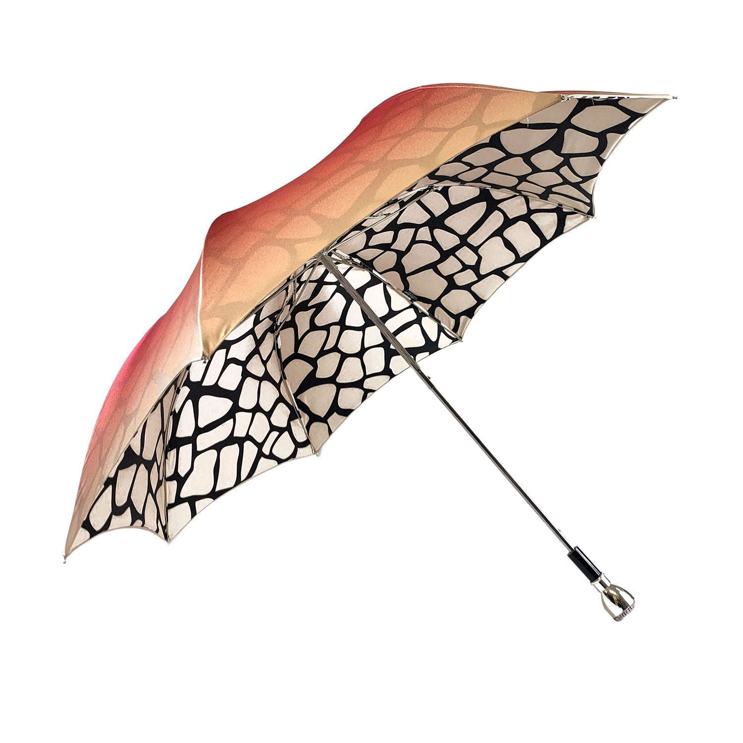 Double Canopy Umbrella – Luxury Women's Rain Umbrella with Magenta Crystals
