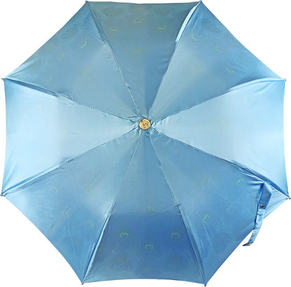 Folding Umbrella Women – Luxury Peacock Design with Sapphire Crystal Handle