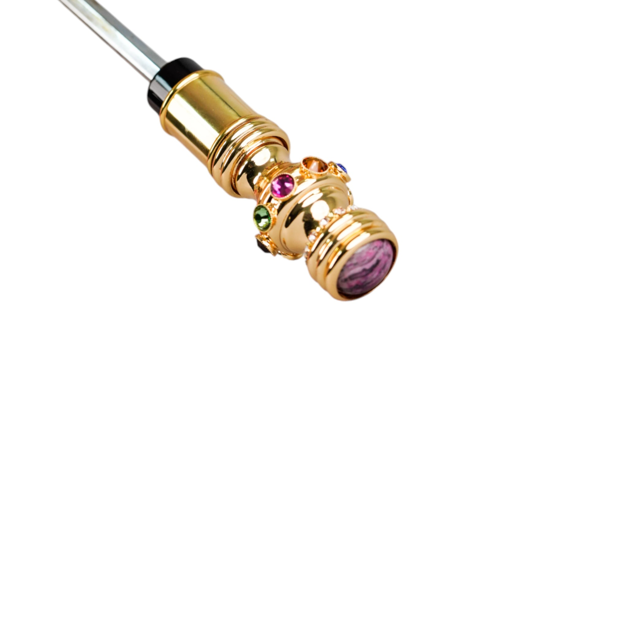 Italian Luxury Umbrella – Gold-Plated Handle | Double Canopy Folding Rain Umbrella