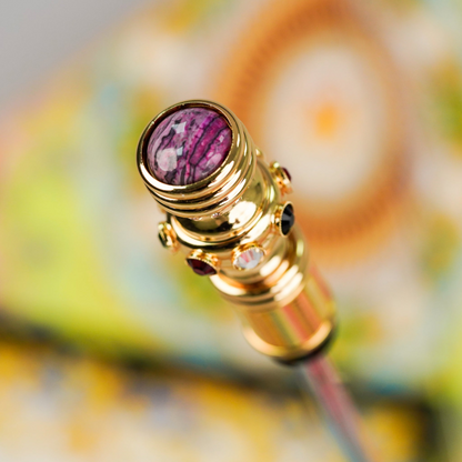 Italian Luxury Umbrella – Gold-Plated Handle | Double Canopy Folding Rain Umbrella