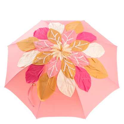 Pink Swarovski Umbrella – Handmade Italian Manual Rain Umbrella with Crystal Handle
