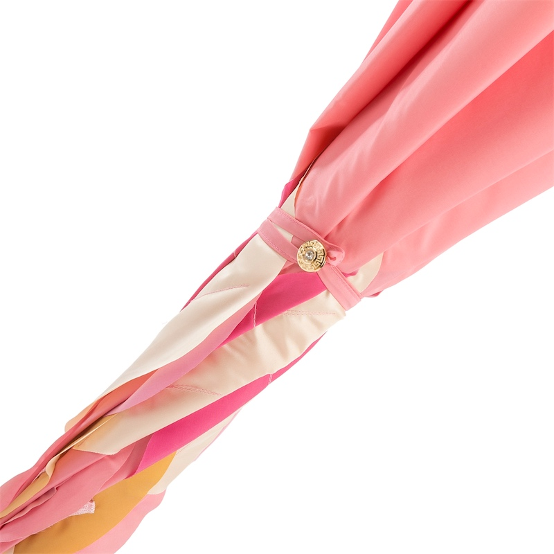 Pink Swarovski Umbrella – Handmade Italian Manual Rain Umbrella with Crystal Handle