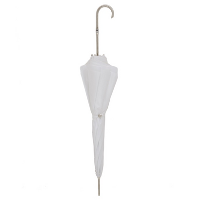 Wedding Umbrella – Elegant Double Cloth Canopy with White Pearls & Jeweled Brass Handle