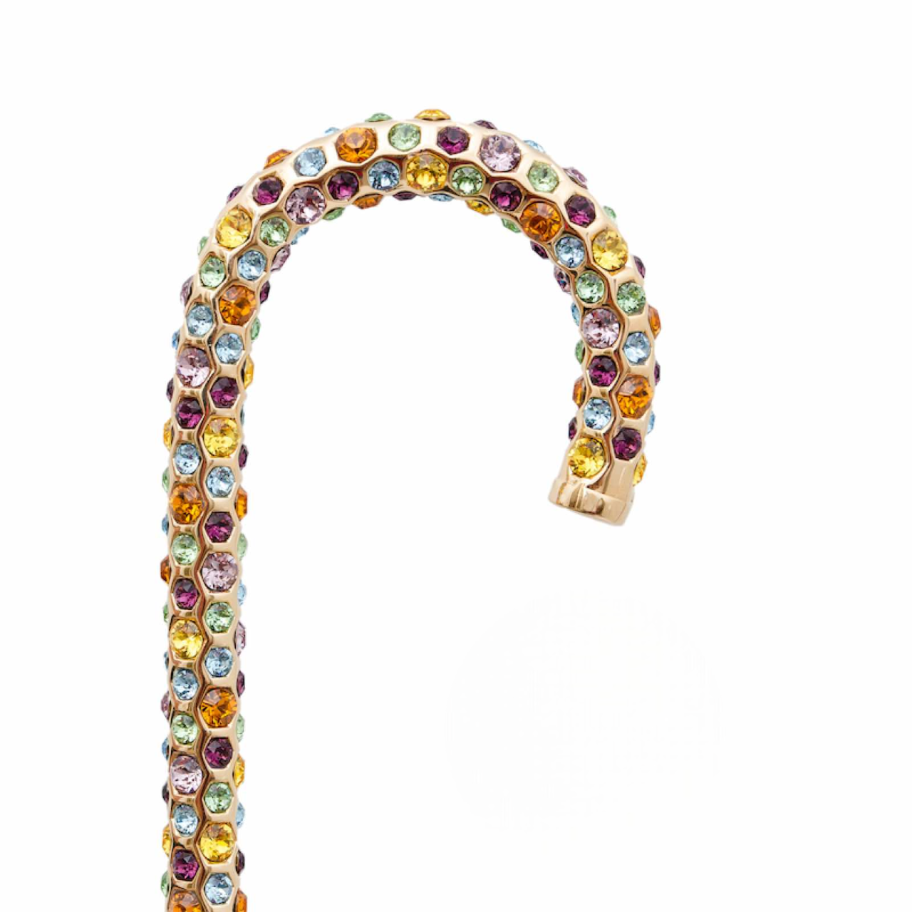 Luxury Umbrella – Swarovski Crystal Designer Rain Umbrella With Brass Handle