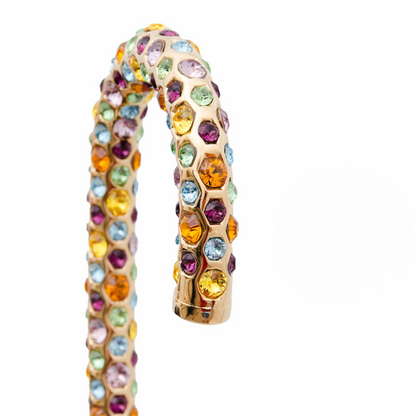 Luxury Umbrella – Swarovski Crystal Designer Rain Umbrella With Brass Handle