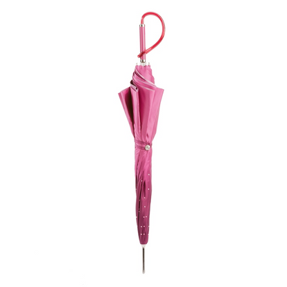 Pink Swarovski Umbrella – Luxury Handmade Italian Rain Umbrella with Elegant Acetate Handle