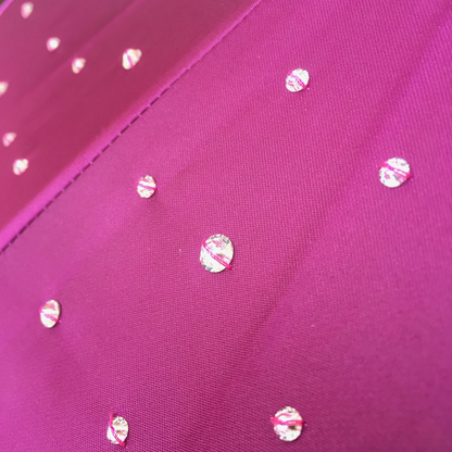 Pink Swarovski Umbrella – Luxury Handmade Italian Rain Umbrella with Elegant Acetate Handle