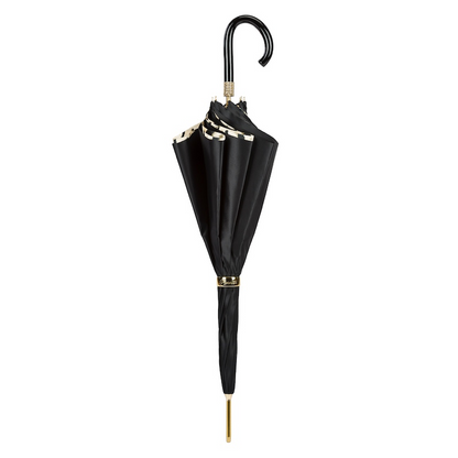 Tiger-Striped Umbrella – Manual Double Cloth Polyester Canopy With Acetate Handle