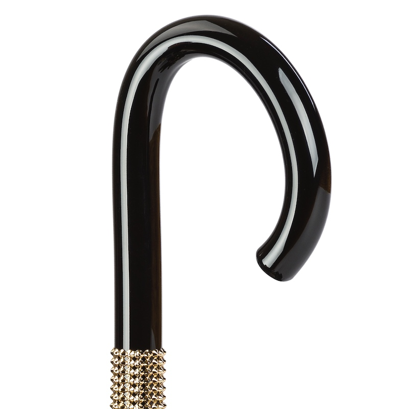 Tiger-Striped Umbrella – Manual Double Cloth Polyester Canopy With Acetate Handle