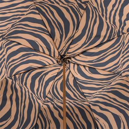 Brown Zebra Umbrella – Handmade Italian Rain Umbrella With Acetate Handle