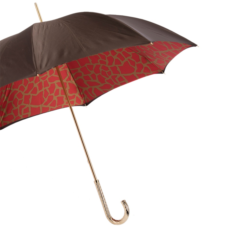 Double Cloth Umbrella – Handmade Italian Rain Umbrella With Brass Handle