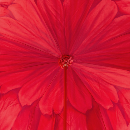 Luxury Red Umbrella – Handmade Italian Double Cloth Canopy With Acetate Handle