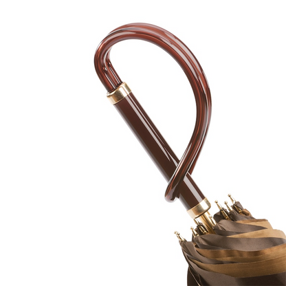 Manual Double Cloth Umbrella – Brown Dahlia Handmade Italian Rain Gear