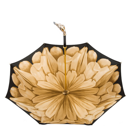 Greyhound Woman Umbrella – Enameled Brass Handle | Italian Luxury Rain Protection