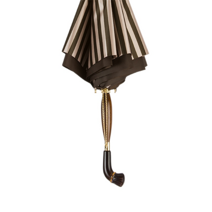 Striped Umbrella – Handmade Italian Luxury Rain Umbrella with Swarovski Crystals