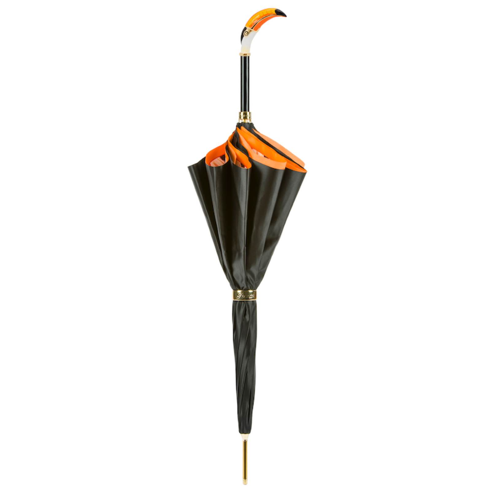Toucan Umbrella – Manual Rain Umbrella With Enameled Brass Handle & Polyester Canopy