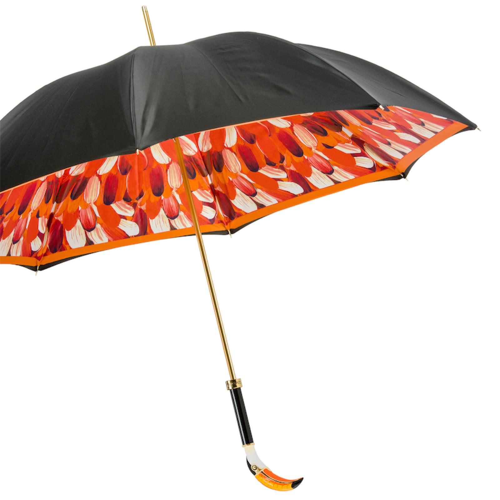 Toucan Umbrella – Manual Rain Umbrella With Enameled Brass Handle & Polyester Canopy