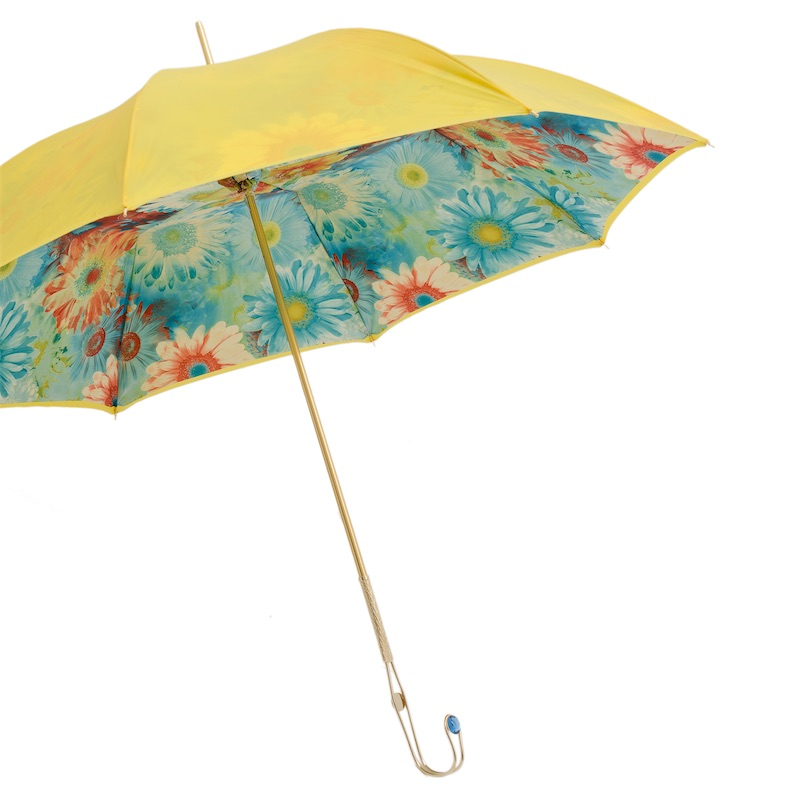 Summer Sunflowers Umbrella – Handmade Italian Double Cloth Rain Umbrella