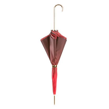 Red Roses Umbrella – Manual Open Double Cloth Canopy With Brass Handle