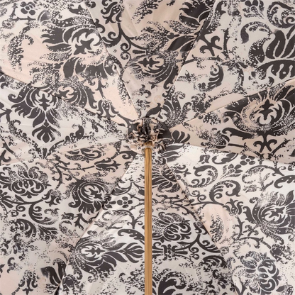 Floral Doodles Umbrella – Double Cloth Canopy, Jeweled Handle, Wind Resistant
