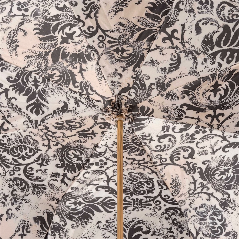 Floral Doodles Umbrella – Double Cloth Canopy, Jeweled Handle, Wind Resistant