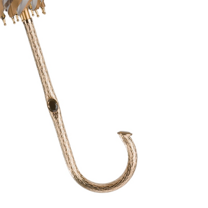 Leopard Print Umbrella - Manual Opening Double Cloth Ivory Rain Gear