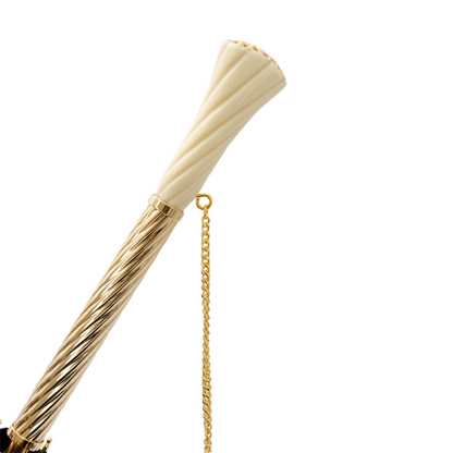 Luxury Vintage Umbrella - Handmade Italian Rain Umbrella with Swarovski Crystal Handle