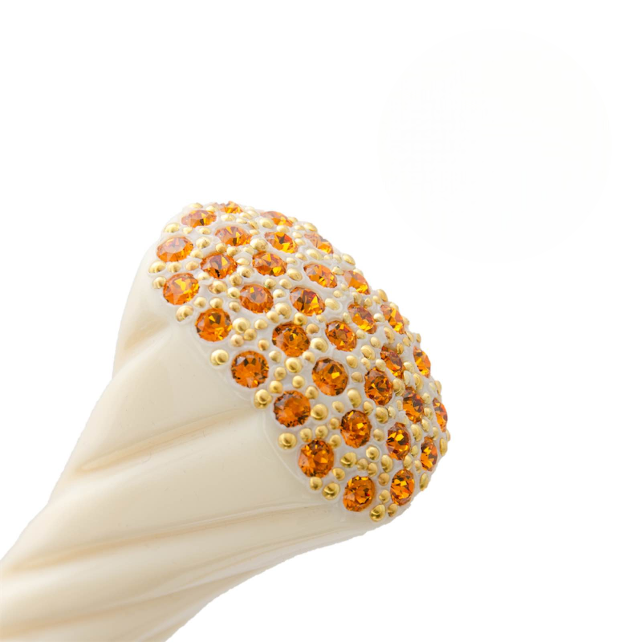 Luxury Vintage Umbrella - Handmade Italian Rain Umbrella with Swarovski Crystal Handle