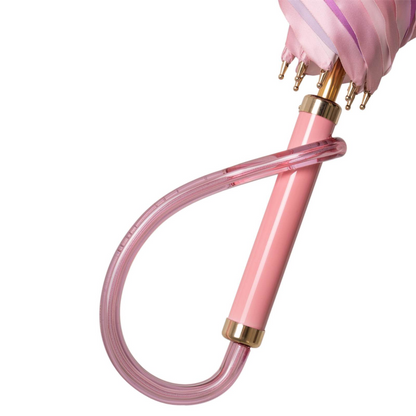 Pink Ombre Umbrella – Handmade Italian Rain Umbrella with Acetate Handle