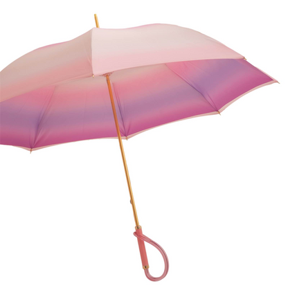 Pink Ombre Umbrella – Handmade Italian Rain Umbrella with Acetate Handle