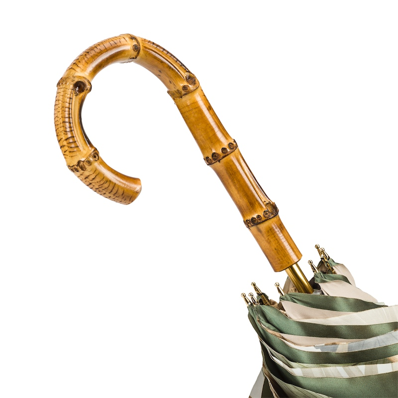 Tropical Bamboo Umbrella – Handmade Italian Rain Umbrella with Bamboo Handle