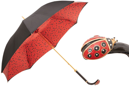 Luxury Italian Umbrella – Handmade Rain Umbrella with Enameled Brass Handle