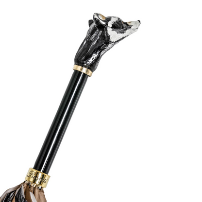 Manual Umbrella – Italian Handcrafted Luxury Rain Umbrella with Enameled Brass Handle