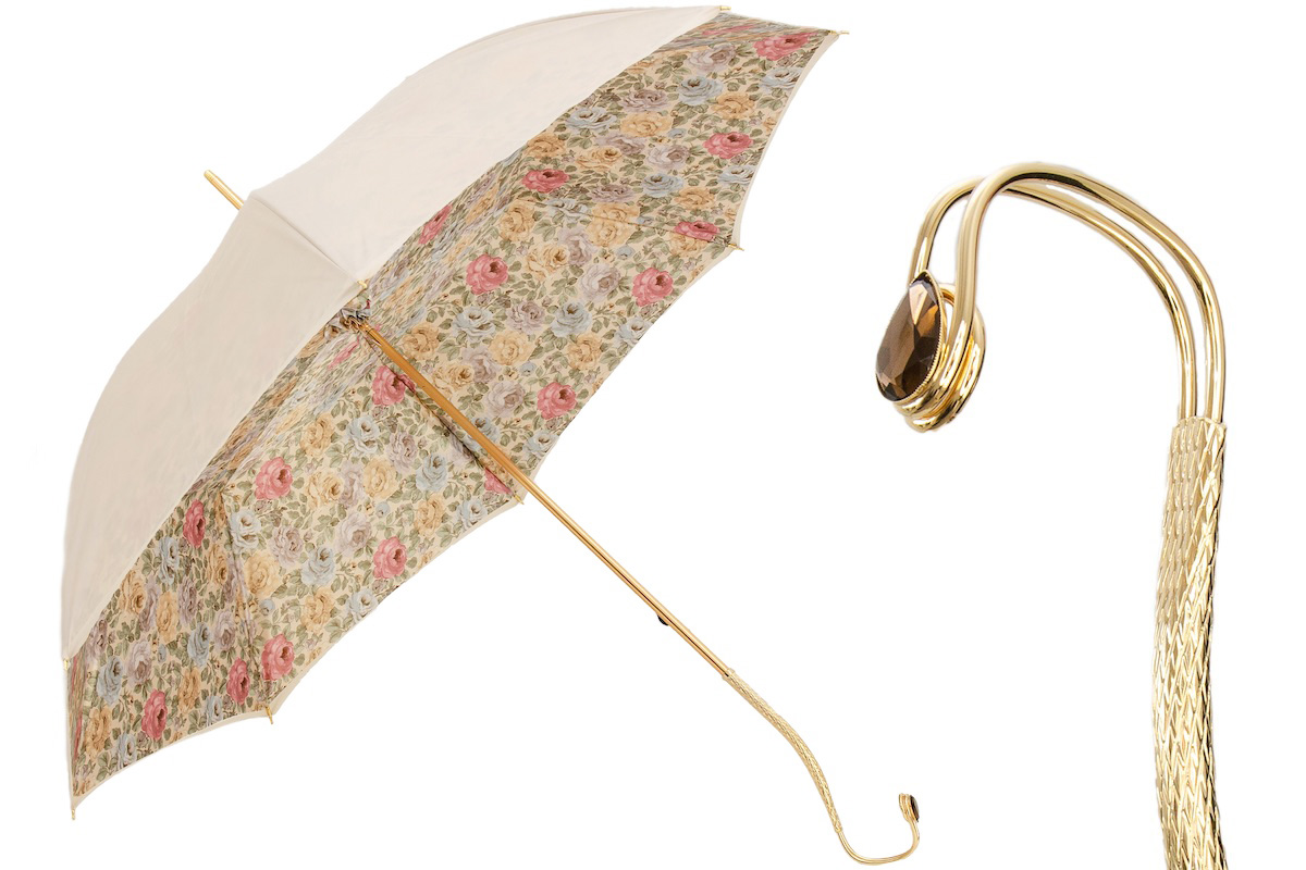 Romantic Double Cloth Umbrella – Handmade Italian Luxury Rain Accessory