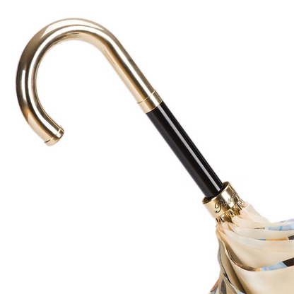 Designer Jungle Umbrella – Handmade Italian Brass Handle Rain Protection