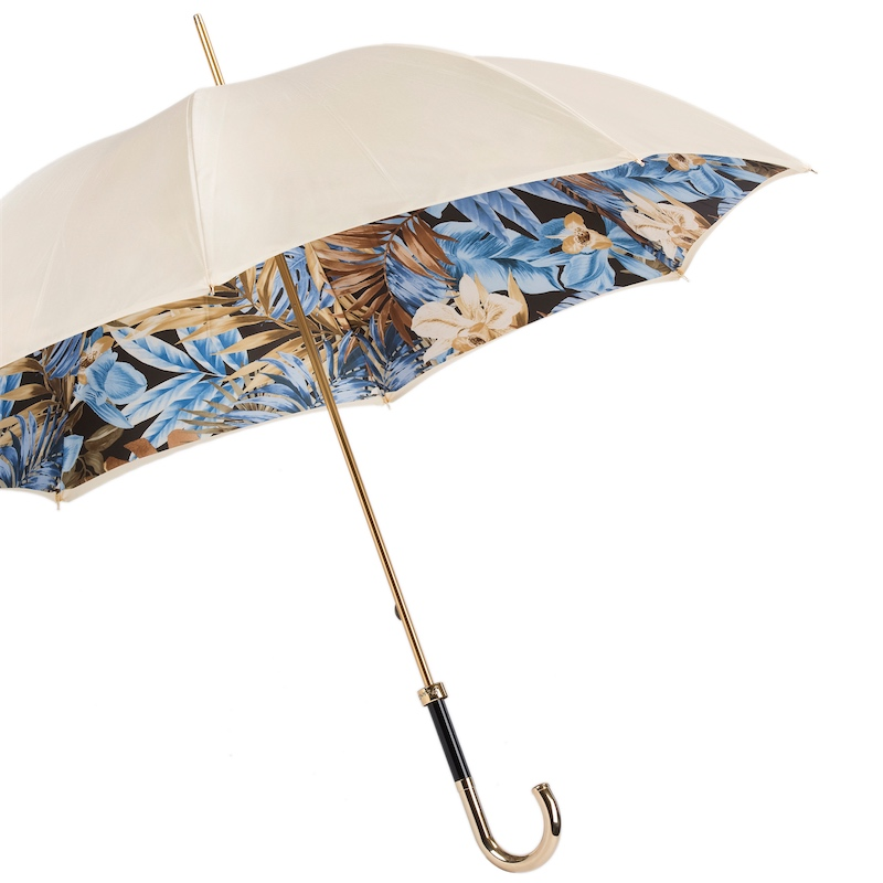 Designer Jungle Umbrella – Handmade Italian Brass Handle Rain Protection