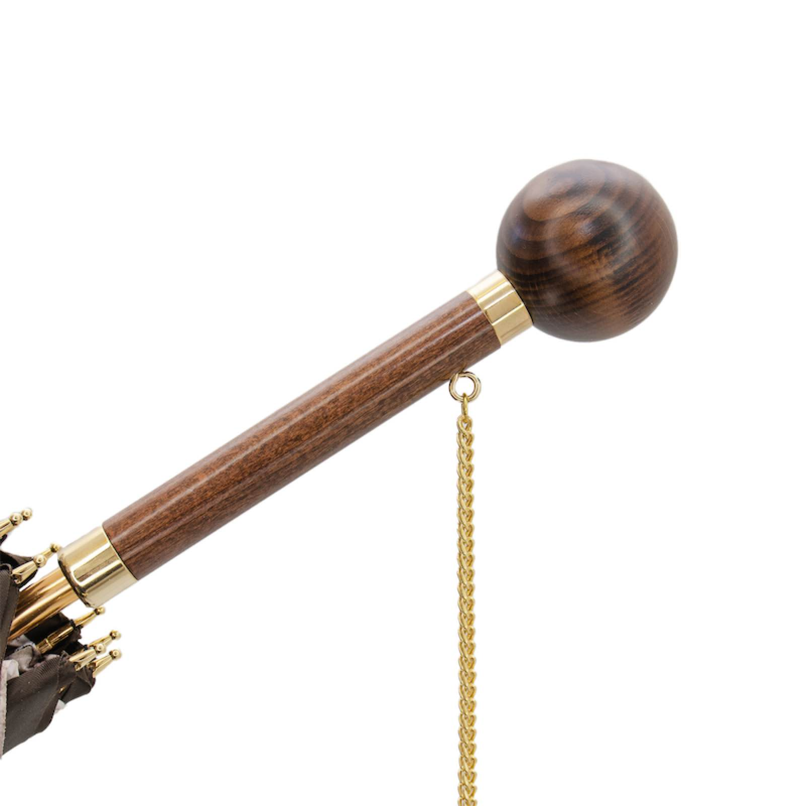 Designer Umbrella - Handmade Italian Rain Umbrella with Wooden Handle & Durable Polyester Canopy