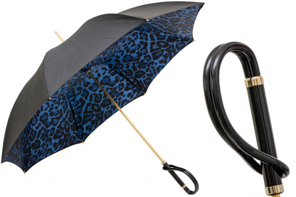 Animal Print Umbrella – Manual Blue Rain Protection with Polyester Canopy & Acetate Handle