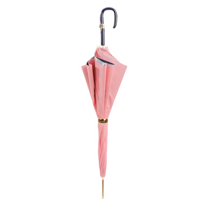 Pink Umbrella – Italian Handmade Floral Design | Double Cloth Canopy, Acetate Handle