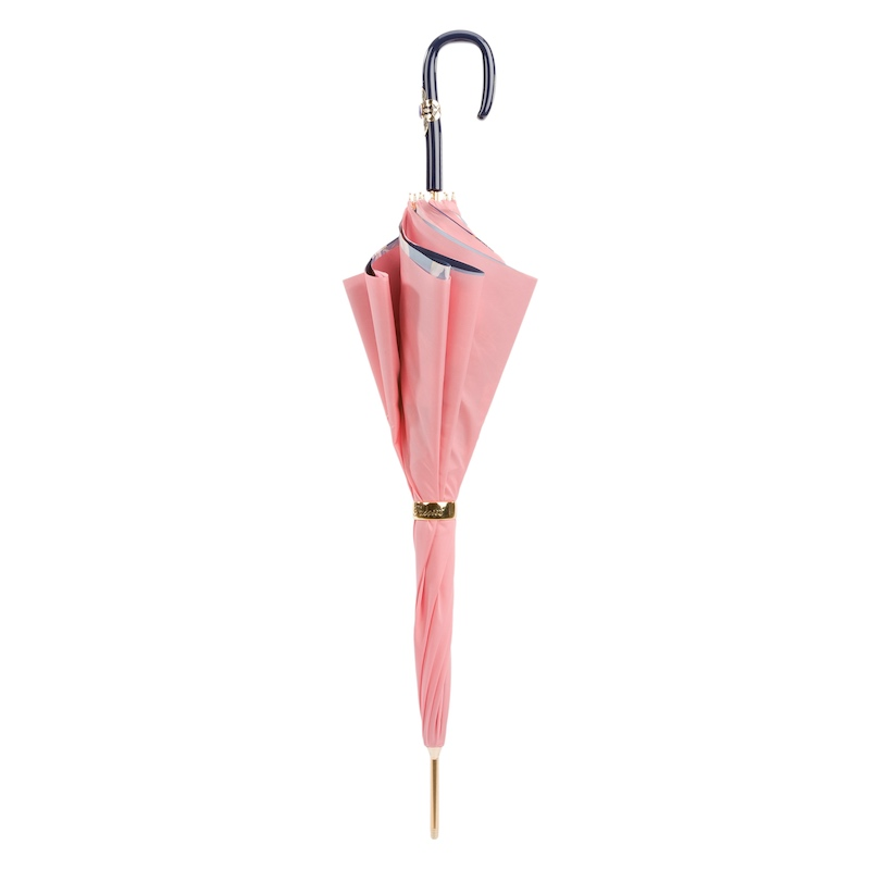 Pink Umbrella – Italian Handmade Floral Design | Double Cloth Canopy, Acetate Handle