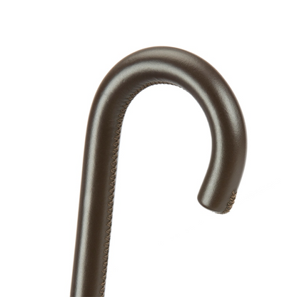 Paisley Leather Umbrella | Elegant Handmade Italian Double Cloth Rain Umbrella for Women