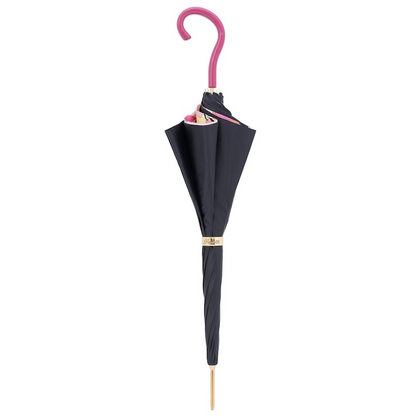 Pink Handle Umbrella – Handmade Italian Manual Rain Umbrella With Durable Canopy
