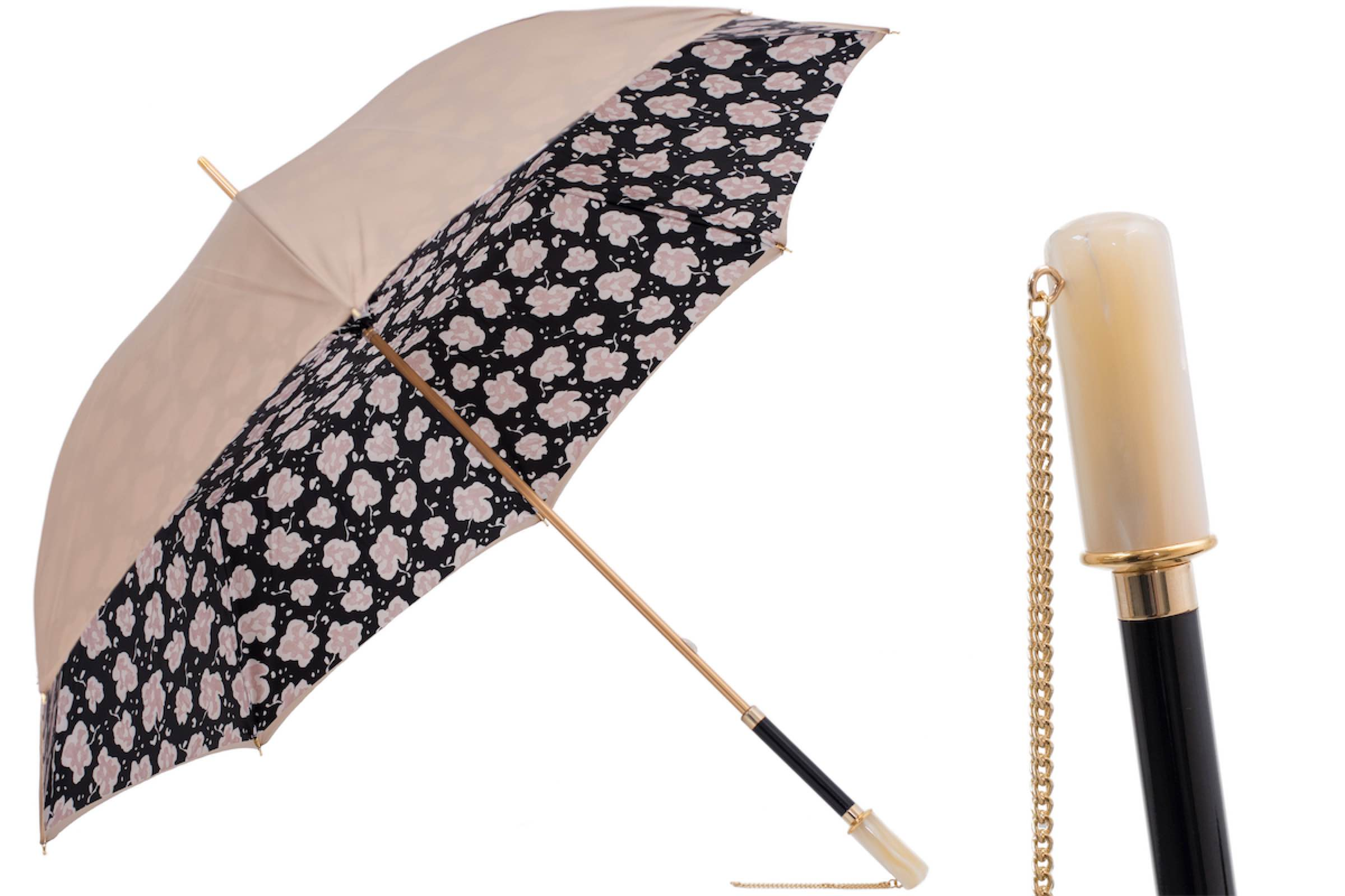 Macchioline Umbrella – Manual Opening, Acetate Handle | Italian Handmade Rain Cover