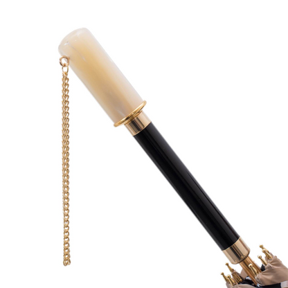 Macchioline Umbrella – Manual Opening, Acetate Handle | Italian Handmade Rain Cover